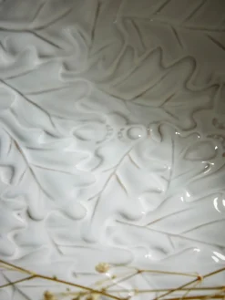 Cox & Cox Bowls, Dishes & Trinket Boxes<White Leaf Bowl
