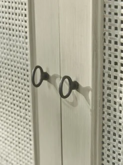 Cox & Cox Cabinets<White Rattan Display Cabinet