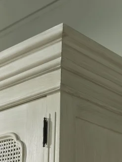 Cox & Cox Cabinets<White Rattan Display Cabinet