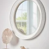 Cox & Cox Round Mirrors|Wall Mirrors<White Ribbed Round Mirror