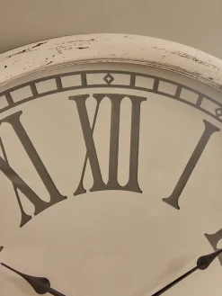 Cox & Cox Clocks<Whitewashed Embossed Clock