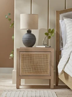 Cox & Cox Bedside Tables|Bedside Tables<Wicker Bedside Table
