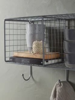 Cox & Cox Shelves<Wirework Shelf & Hooks