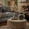 Cox & Cox Coffee Tables<Wooden Ribbed Coffee Table