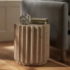 Cox & Cox Side Tables<Wooden Ribbed Side Table