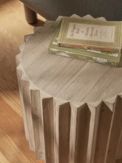 Cox & Cox Side Tables<Wooden Ribbed Side Table