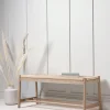Cox & Cox Benches<Woven Rope Oak Bench
