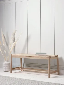 Cox & Cox Benches<Woven Rope Oak Bench