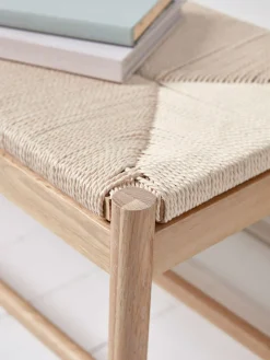 Cox & Cox Benches<Woven Rope Oak Bench