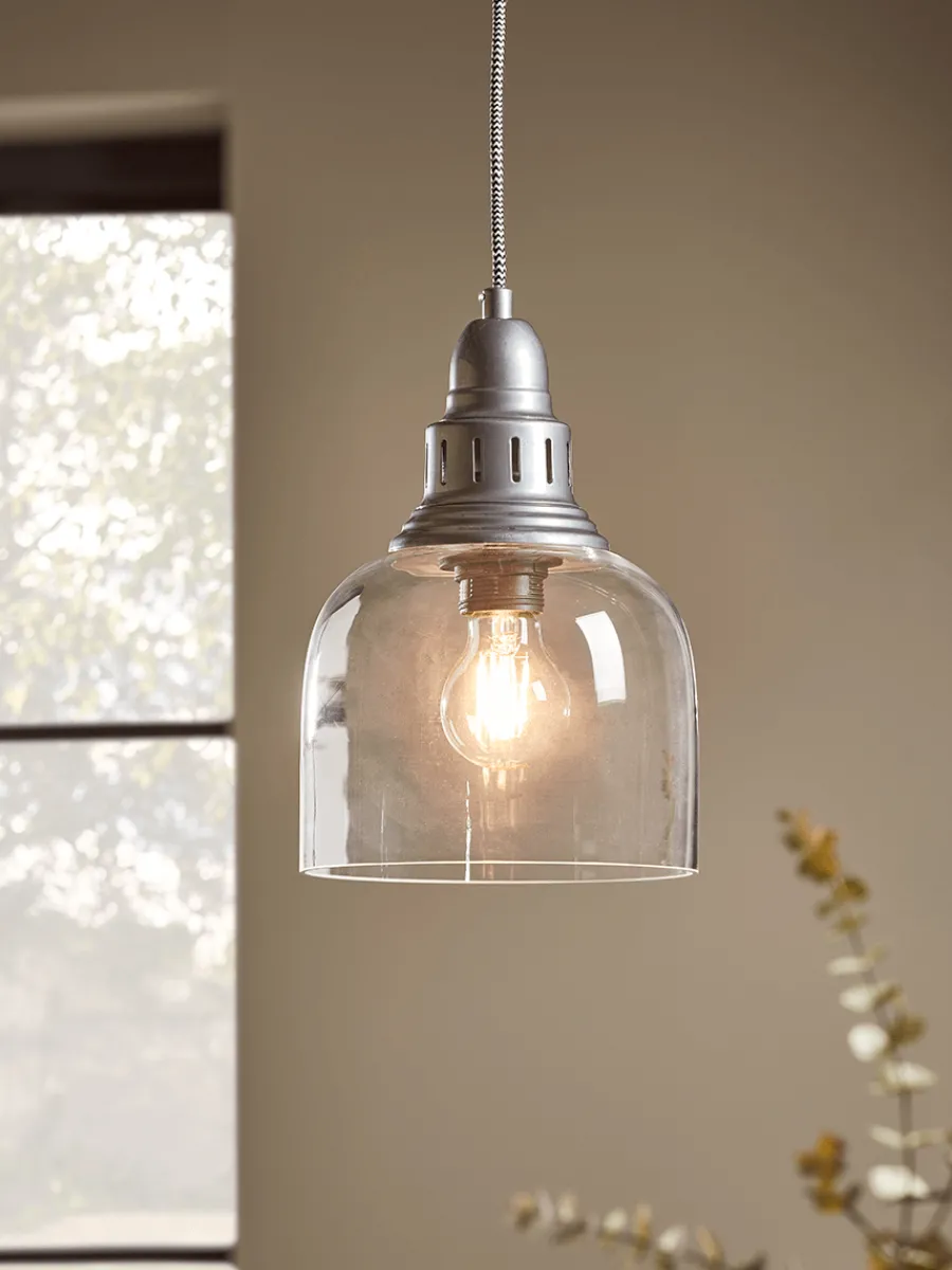 Cox & Cox Pendants<Zinc & Glass Pendant
