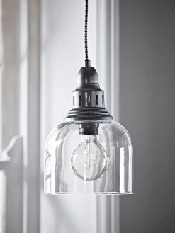 Cox & Cox Pendants<Zinc & Glass Pendant