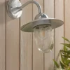 Cox & Cox Outdoor Wall Lights|Outdoor Wall Lights<Zinc Swan Neck Wall Light